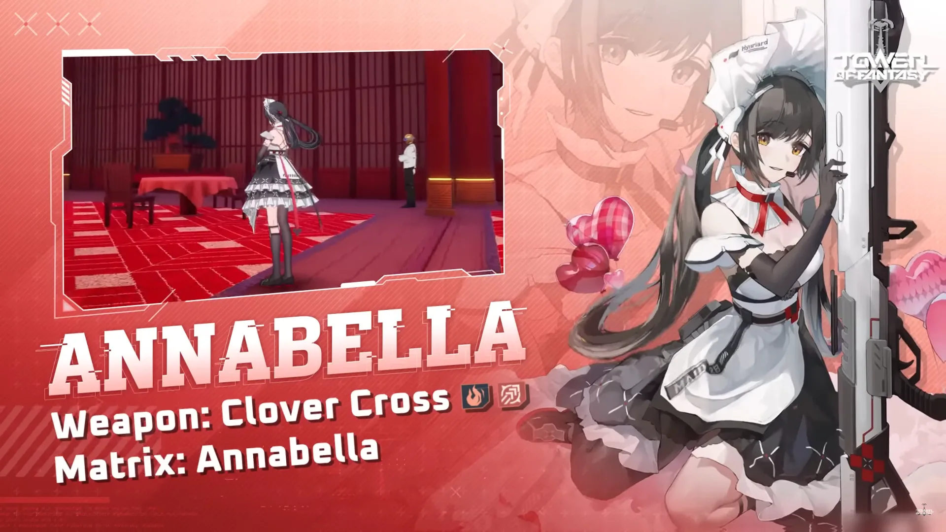 Anabella Clover Cross Tower of Fantasy – Battle Maid SSR Announcement