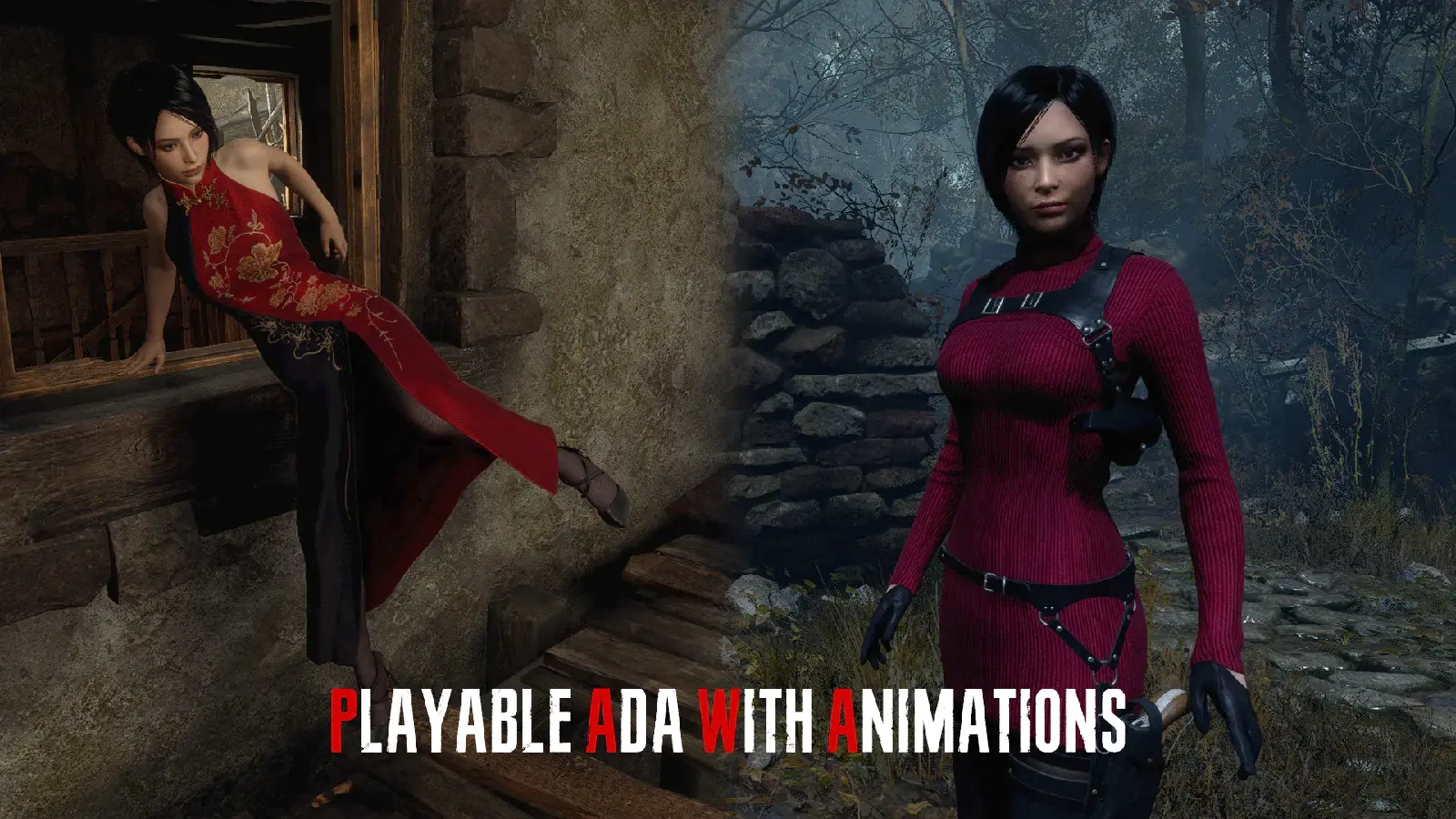 Resident Evil 4 Remake Mod – “Playable Ada Wong with custom animations”
